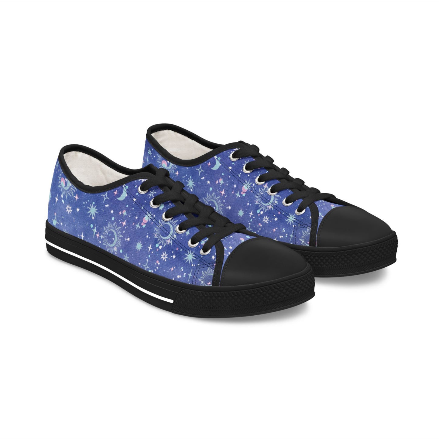 Womens Celestial Starry Sky Low Top Sneakers