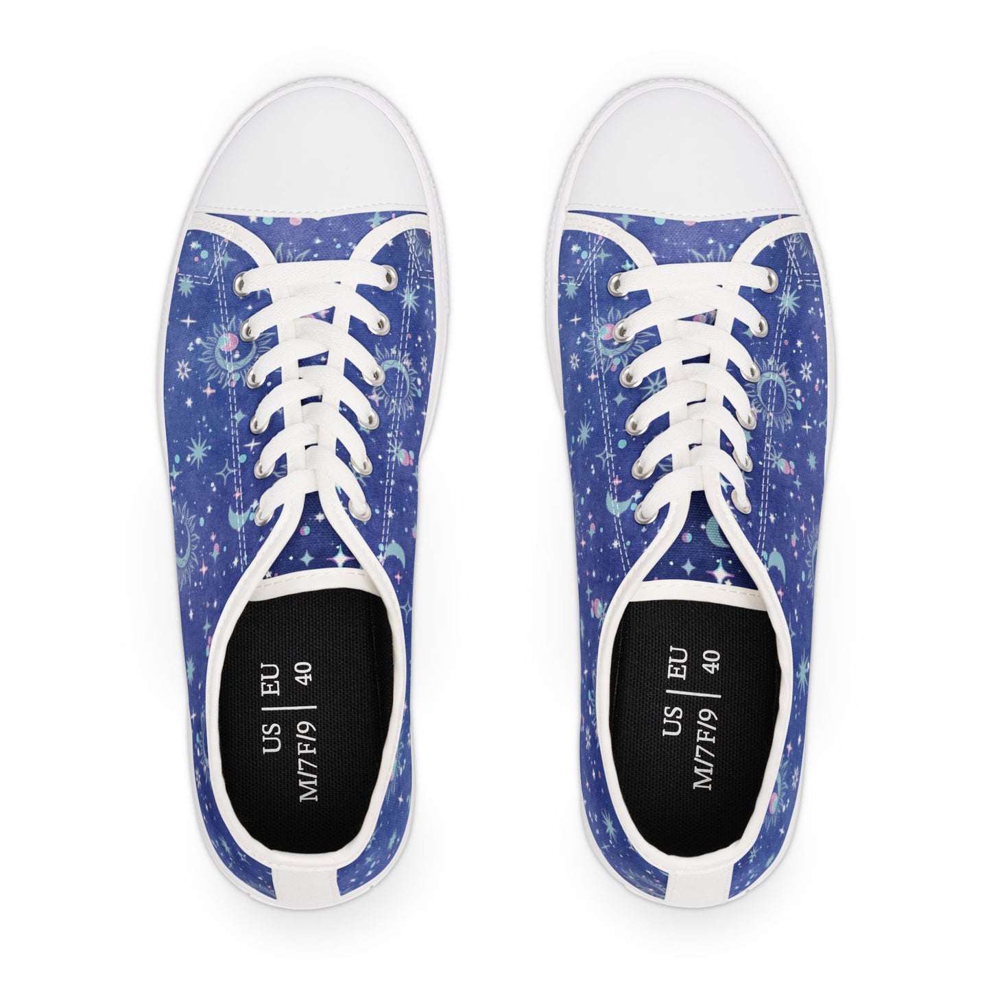 Womens Celestial Starry Sky Low Top Sneakers