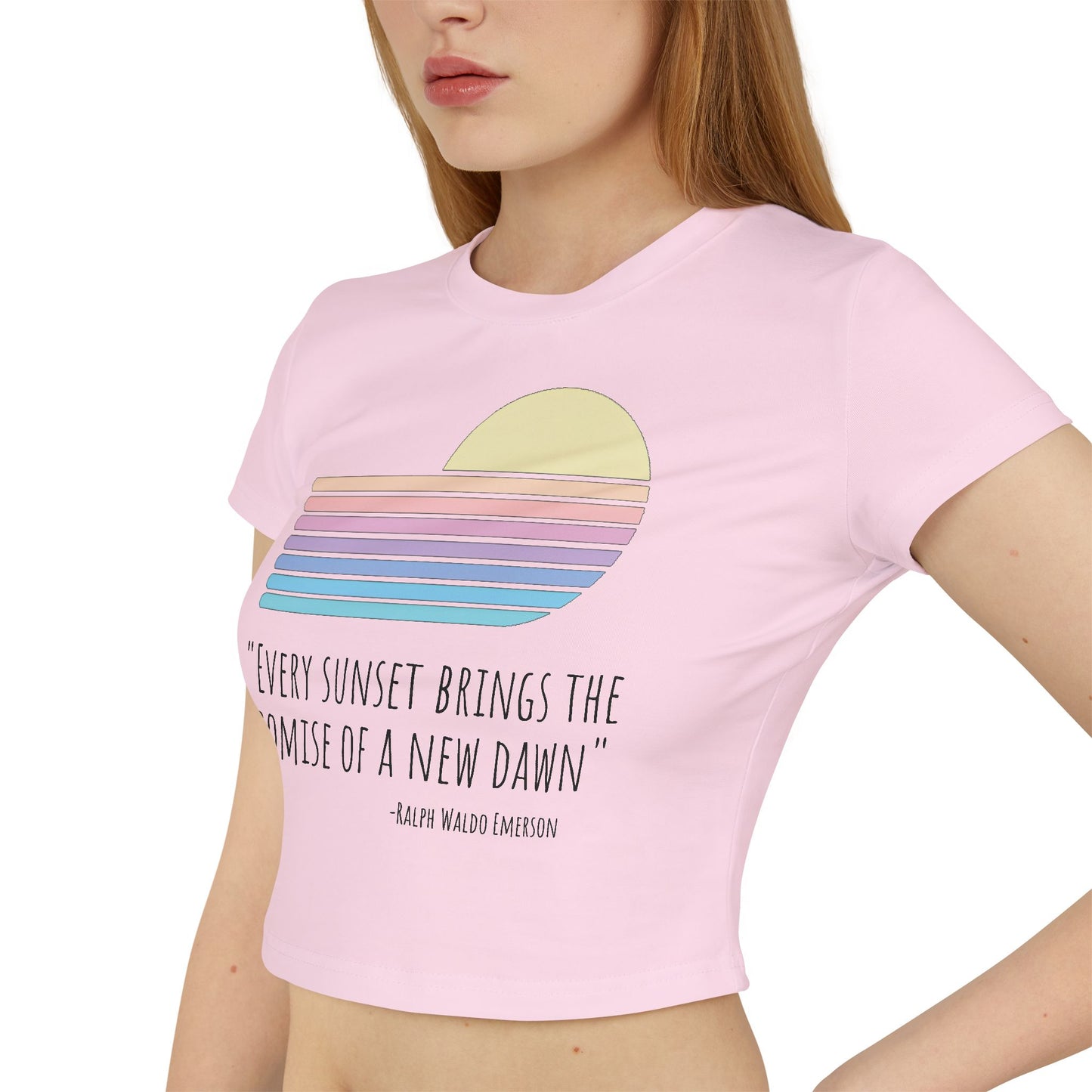 Ralph Waldo Emerson Sunset Quote Baby Tee