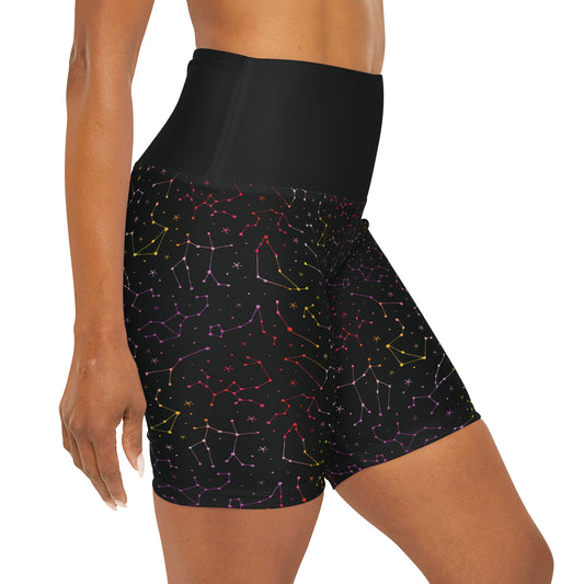 Zodiac High Waisted Yoga Shorts