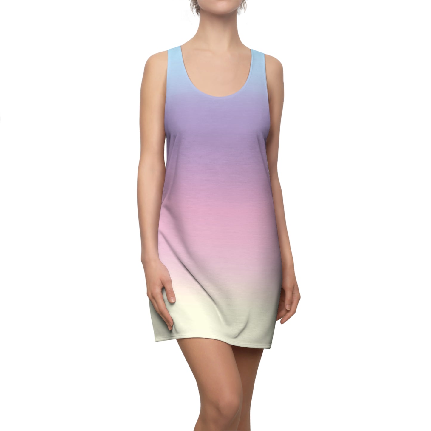 Soft Color Sunset Ombre Racerback Dress