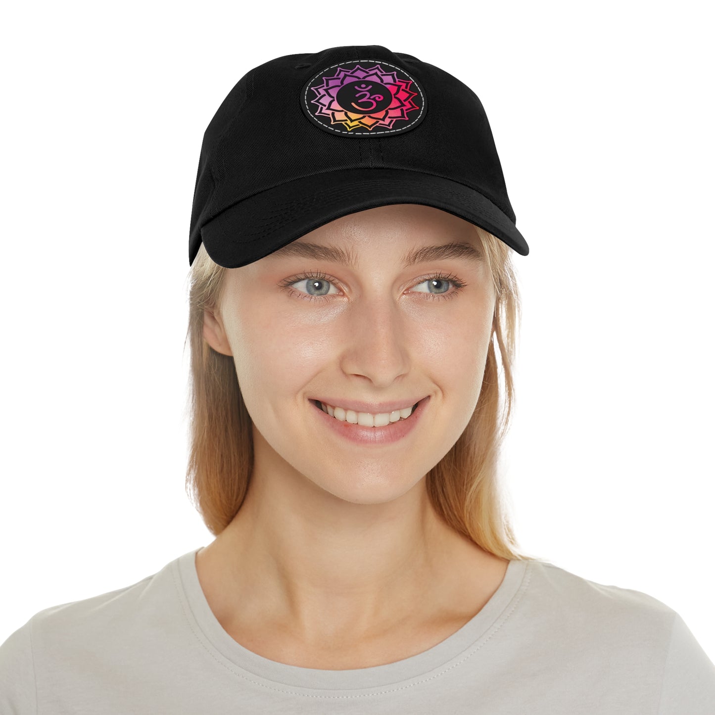 Crown Chakra Cap with Leather Patch