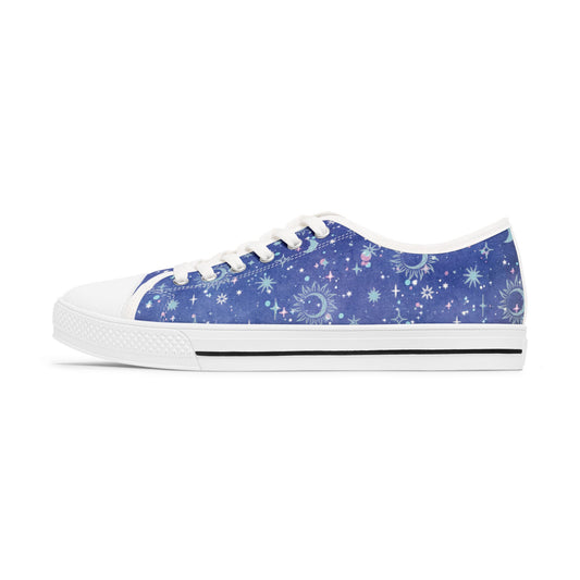 Womens Celestial Starry Sky Low Top Sneakers