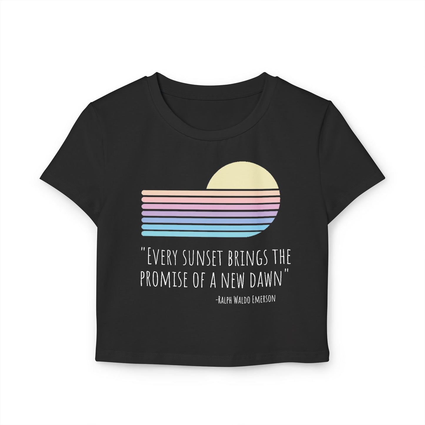 Ralph Waldo Emerson Sunset Quote Baby Tee