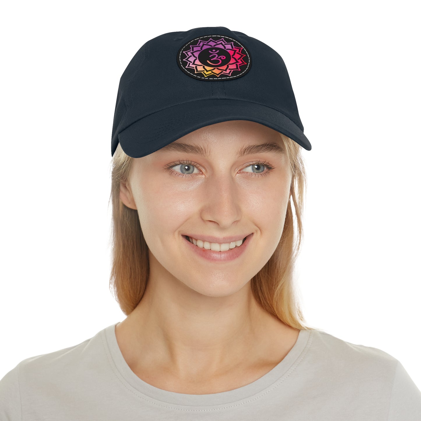 Crown Chakra Cap with Leather Patch