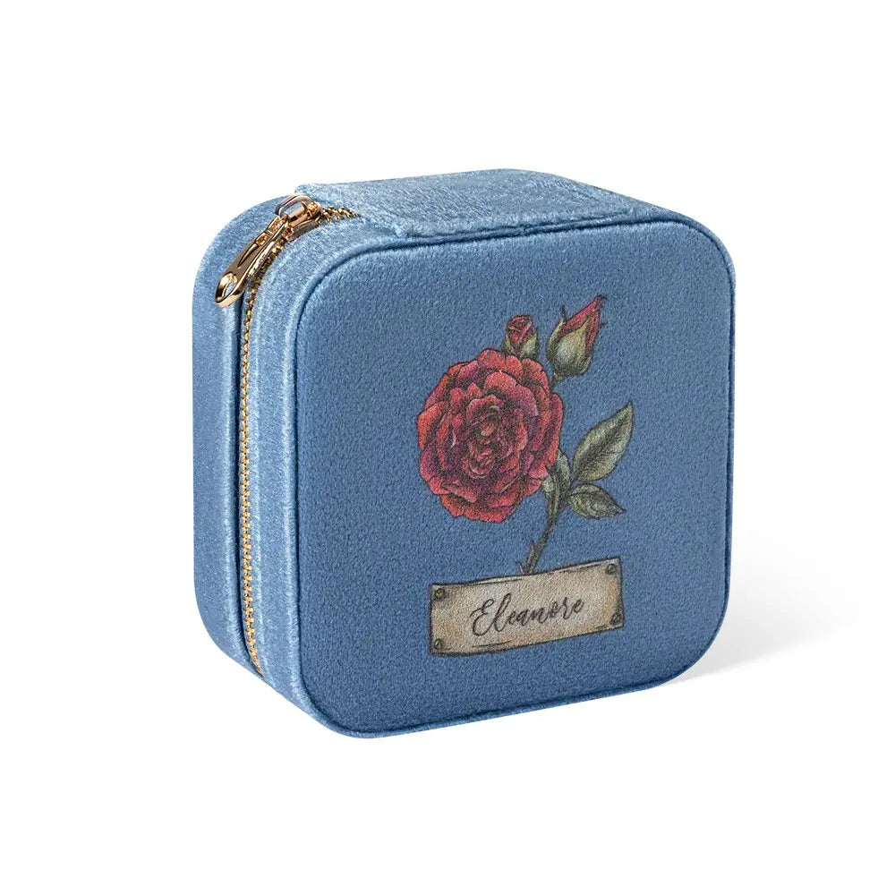 Personalized Birth Flower Constellation Jewelry Box