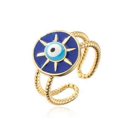 Gold Evil Eye Rings Copper