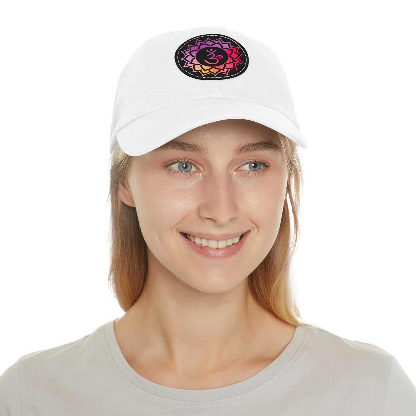 Crown Chakra Cap with Leather Patch