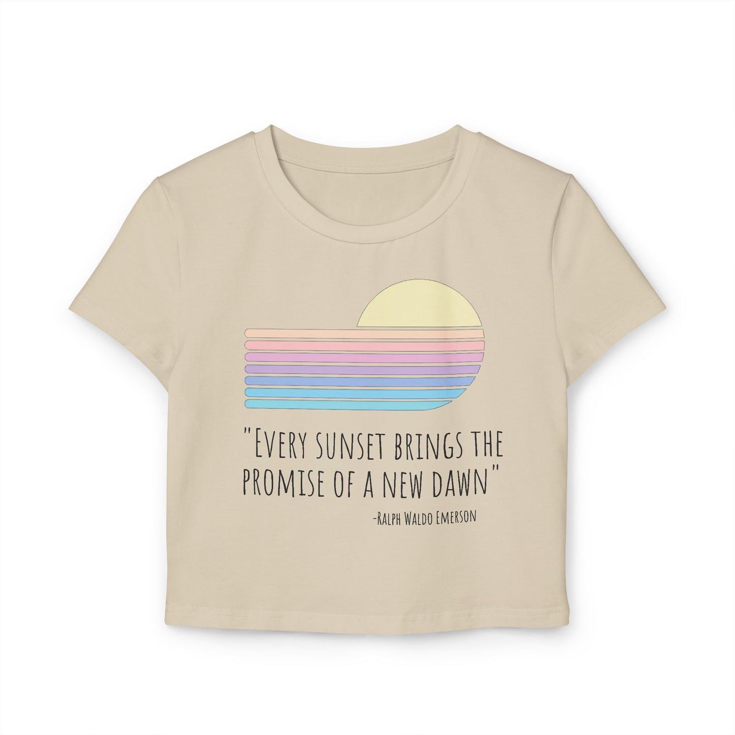 Ralph Waldo Emerson Sunset Quote Baby Tee