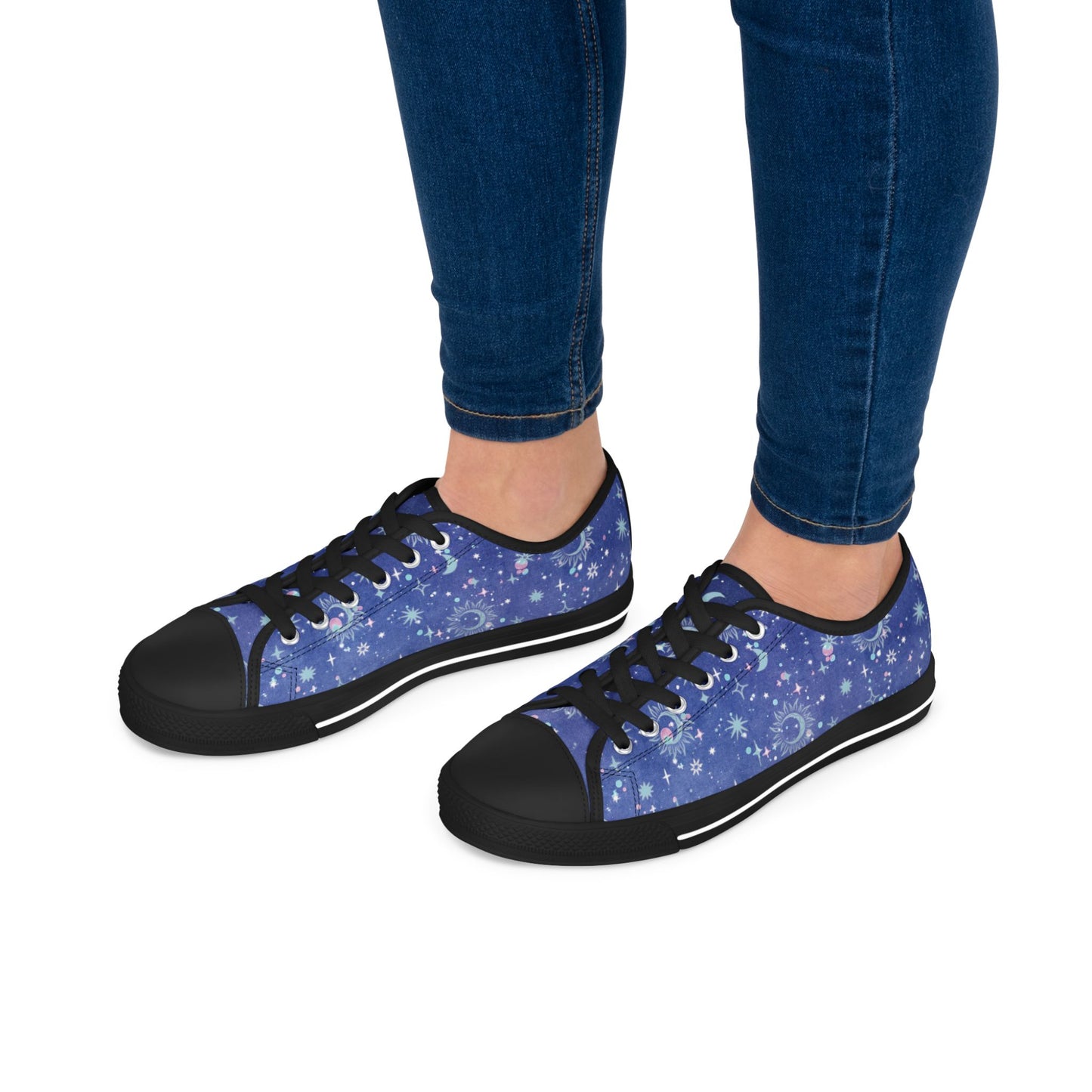 Womens Celestial Starry Sky Low Top Sneakers