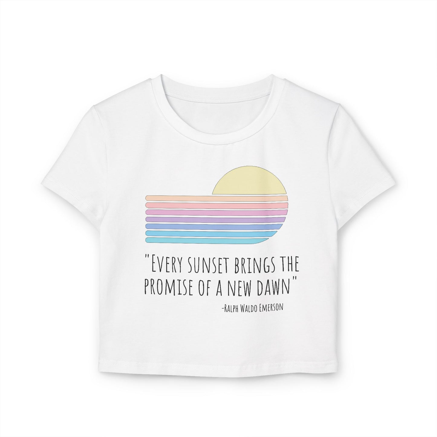 Ralph Waldo Emerson Sunset Quote Baby Tee