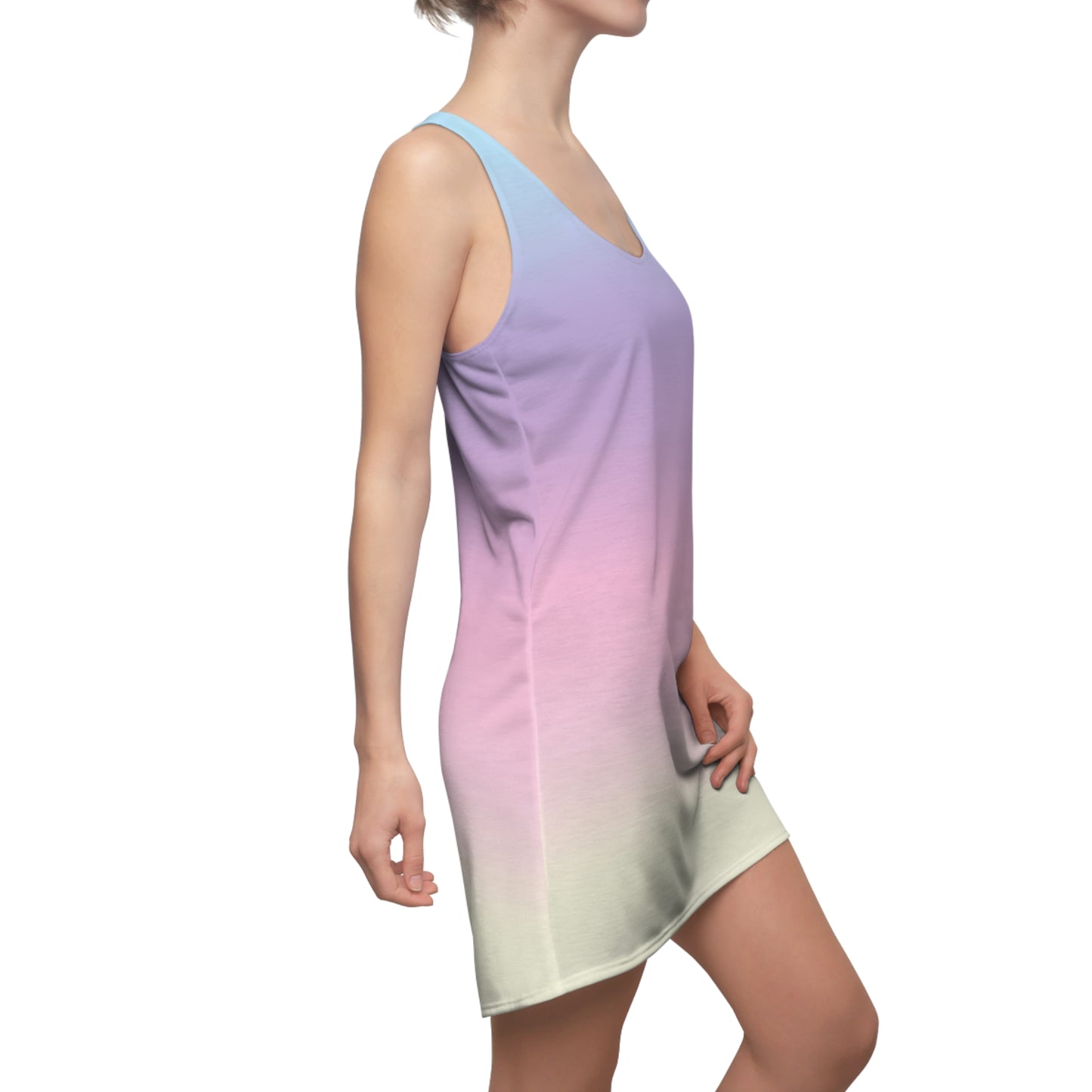 Soft Color Sunset Ombre Racerback Dress