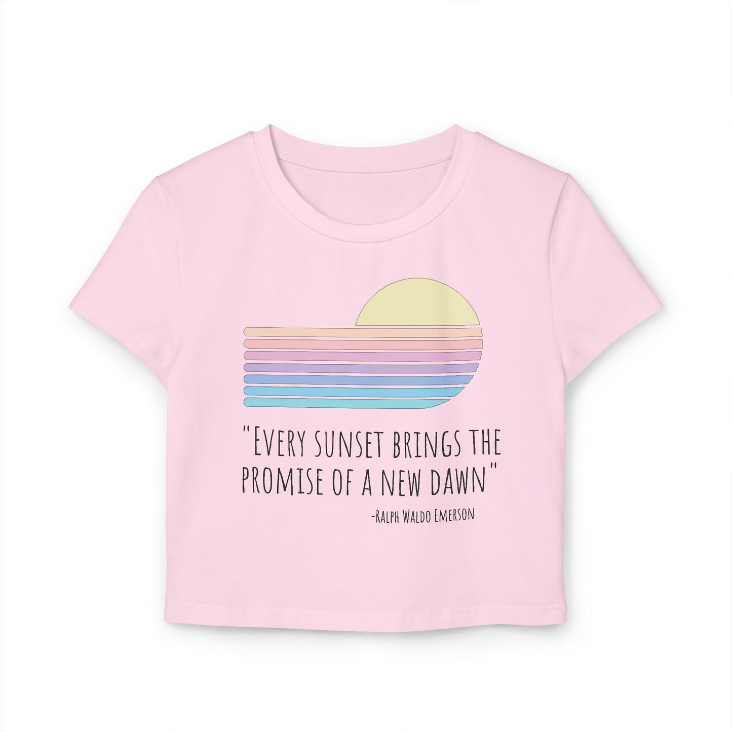 Ralph Waldo Emerson Sunset Quote Baby Tee