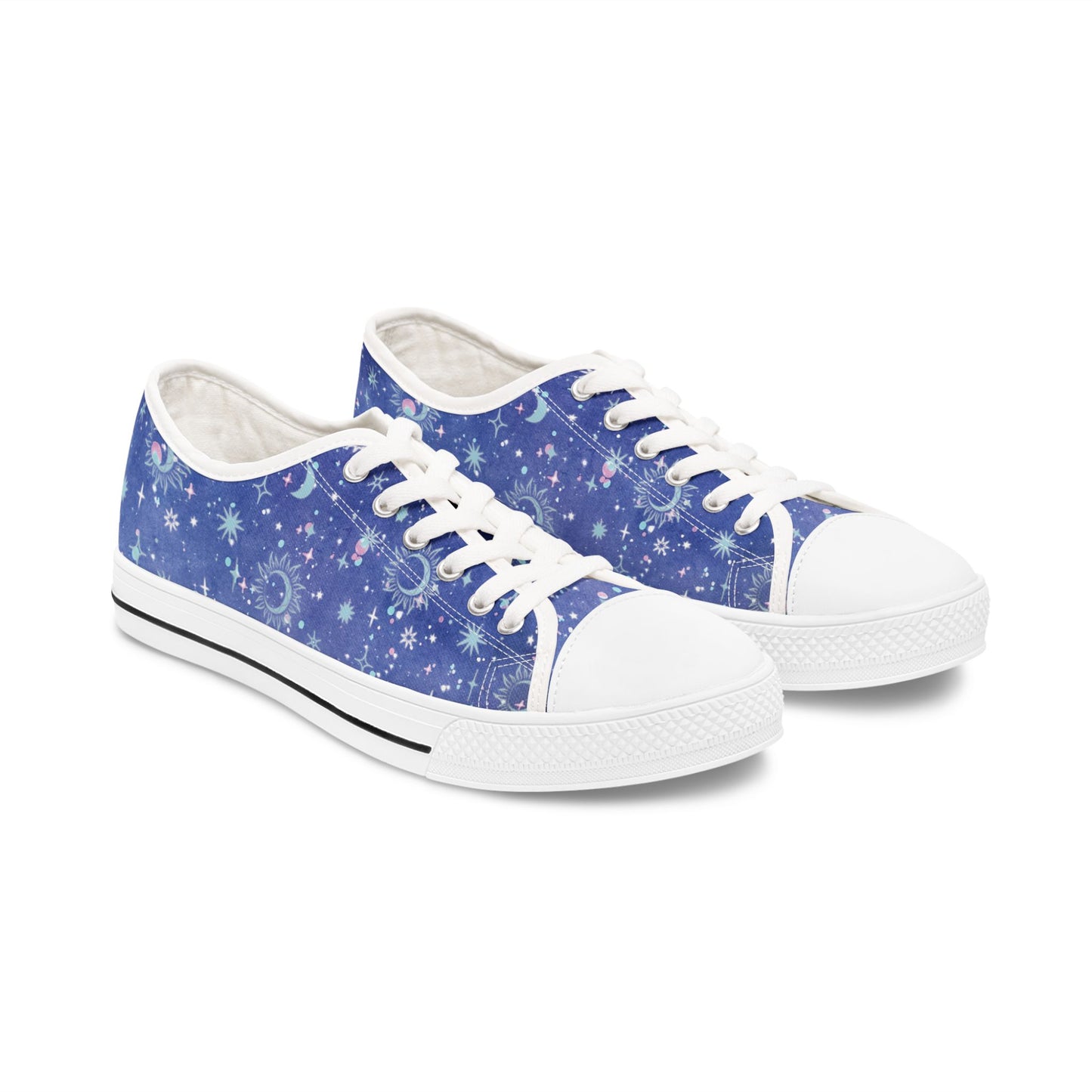 Womens Celestial Starry Sky Low Top Sneakers