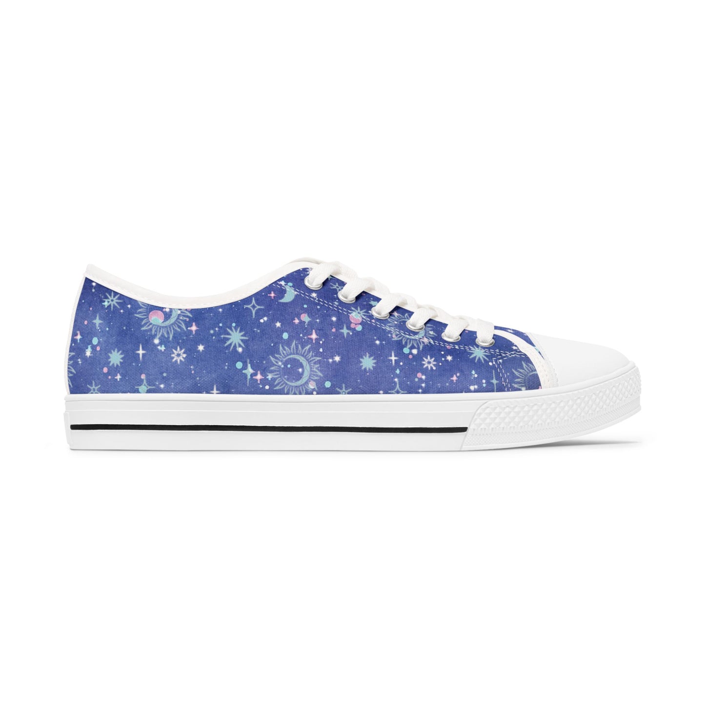 Womens Celestial Starry Sky Low Top Sneakers