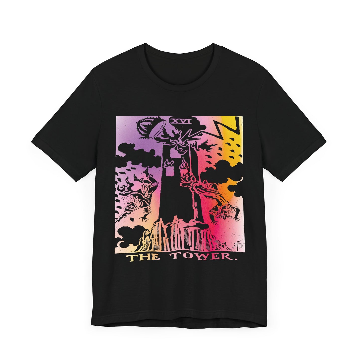 The Tower Tarot Card T-Shirt