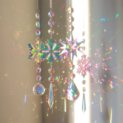 Iridescent/Transparent Snowflake Crystal Suncatcher