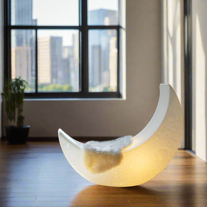 Crescent Moon LED Floor Lamp