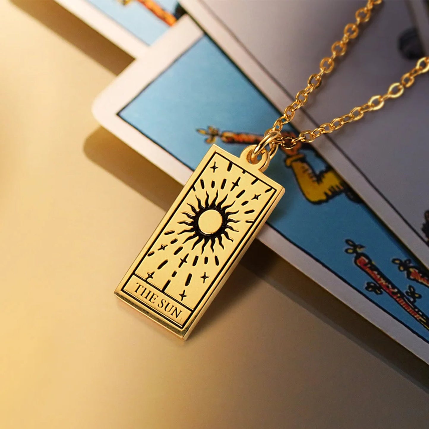 Personalized Tarot Card Necklace