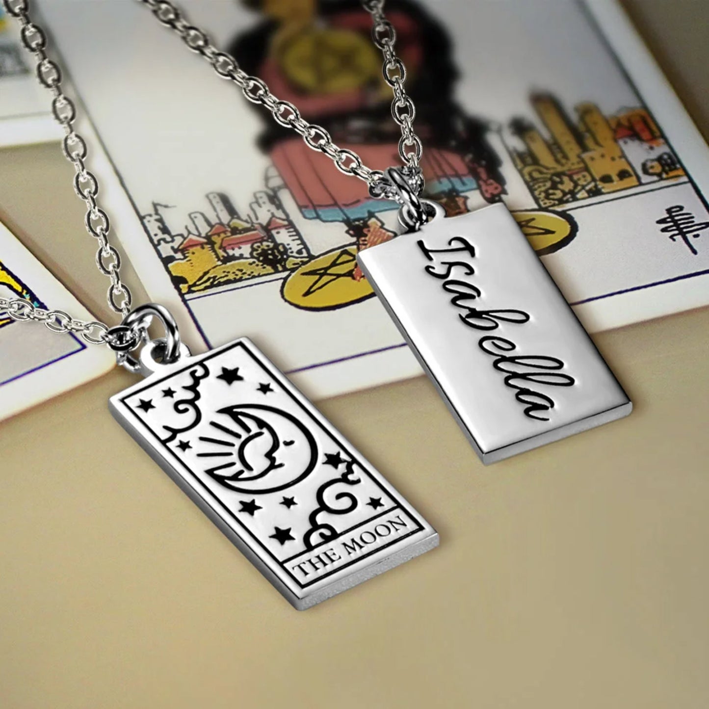 Personalized Tarot Card Necklace