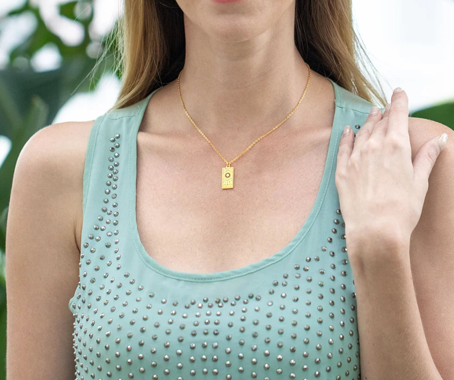 Personalized Tarot Card Necklace