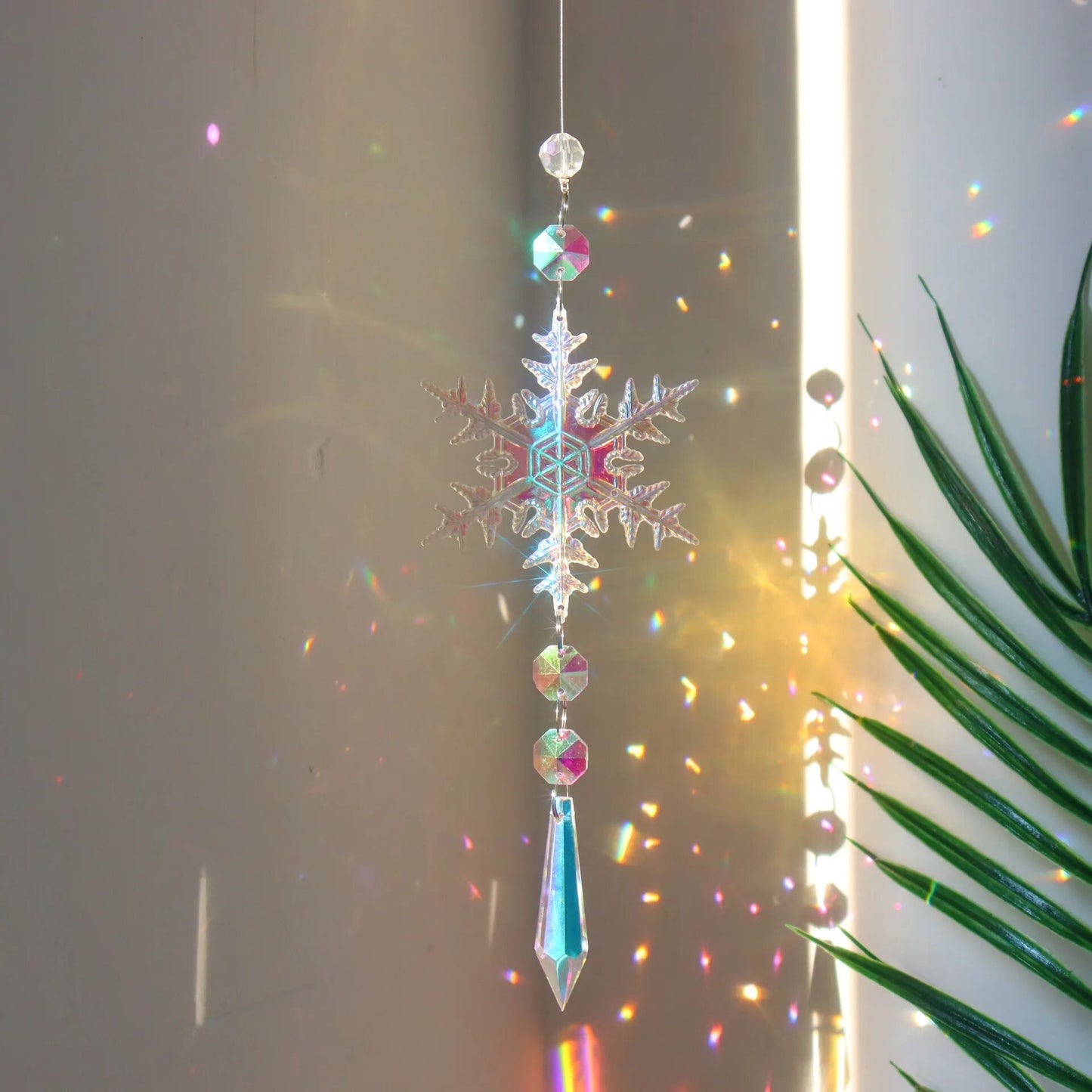 Snowflake Crystal Suncatcher