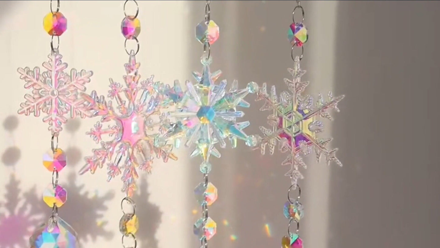 Snowflake Crystal Suncatcher