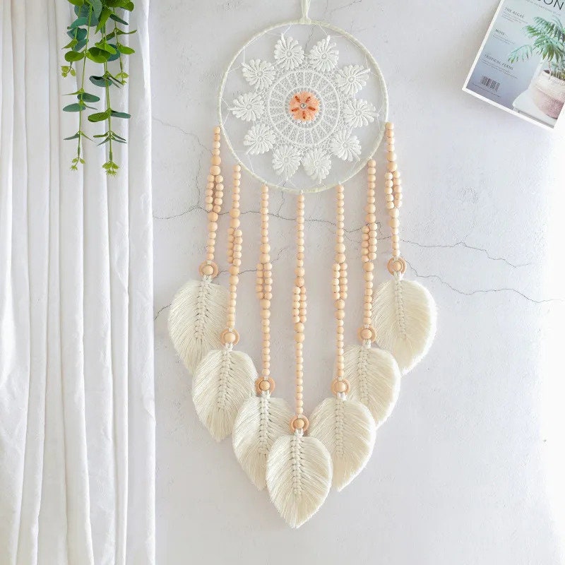 Beaded Tassel Flower Dream Catcher