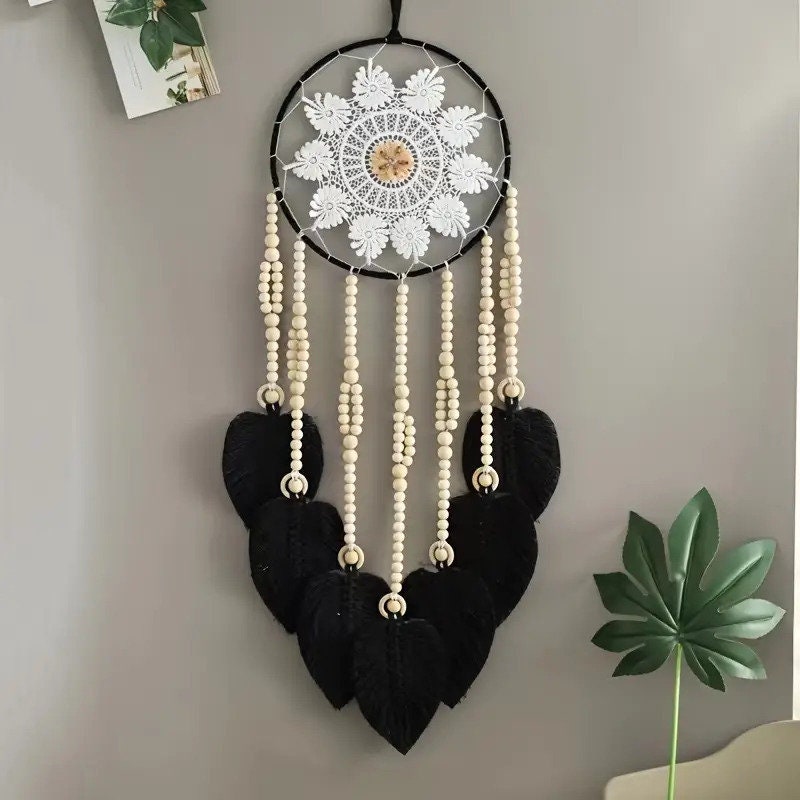 Beaded Tassel Flower Dream Catcher