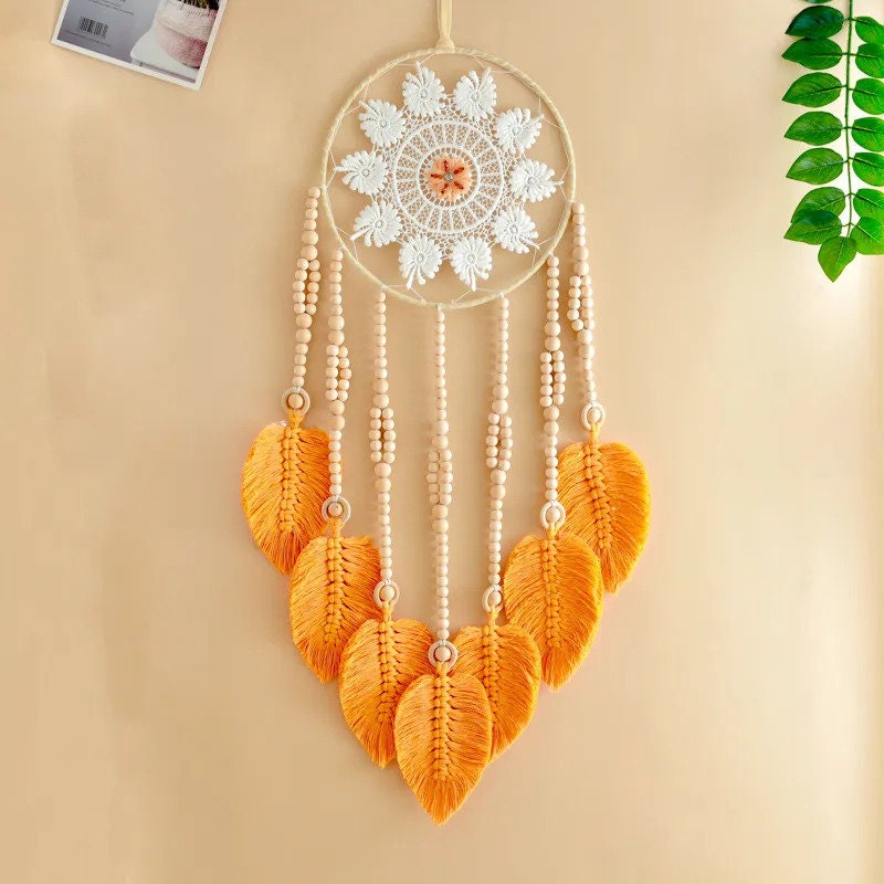 Beaded Tassel Flower Dream Catcher